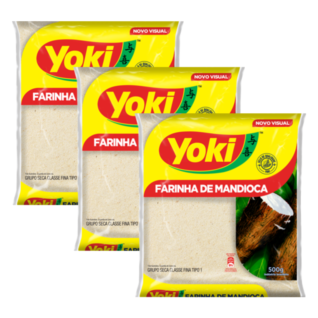 Combo - Farina di Manioca Cruda - YOKI - 500g - Acquista 3 unità e ottieni il 10% di sconto