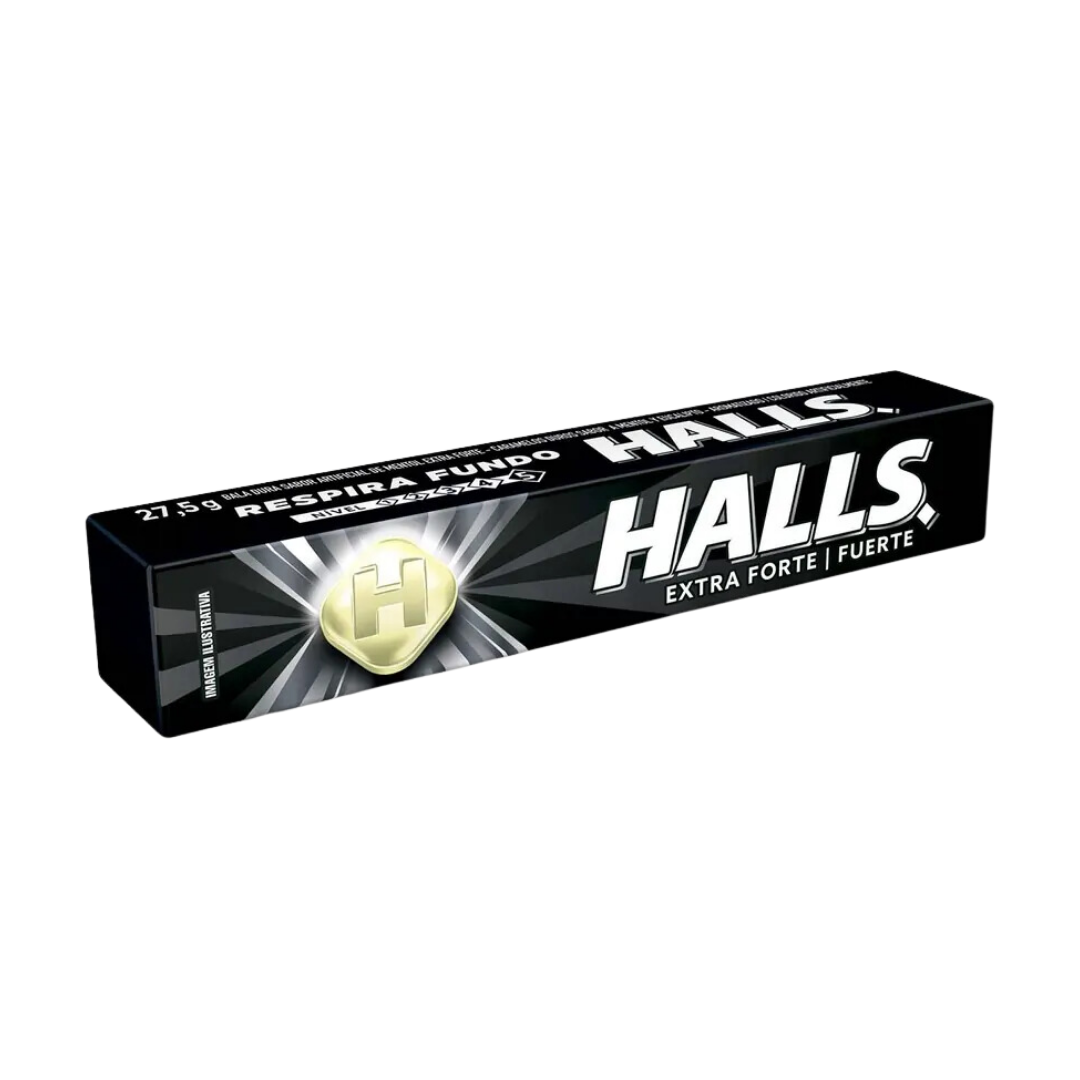 Bala Extra Forte (HALLS bonbons Noir) - HALLS - 28g - Mon Petit Brésil