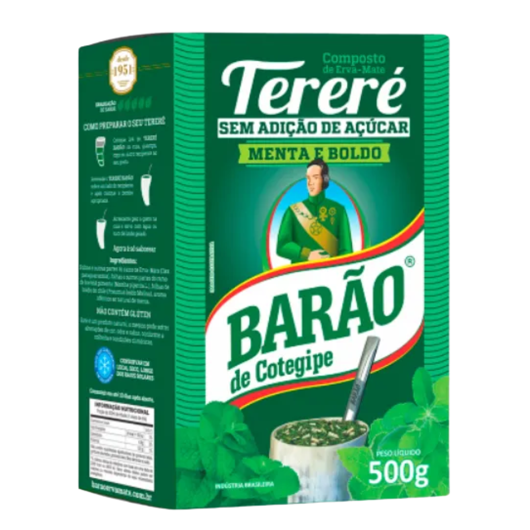 Yerba mate pour tereré Menthe et boldo (Erva Mate pour Tereré Menthe et Boldo) BARÃO - 500g