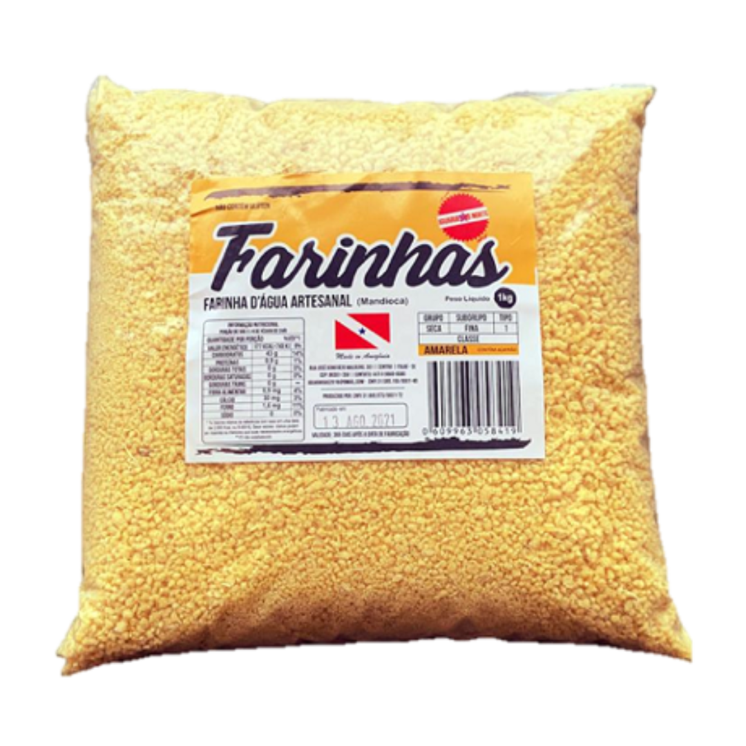 Farina d'Acqua Gialla Spessa (Farinha D’Água Amarela Grossa - Farinha de Puba) - IGUARIAS DO NORTE - 1kg