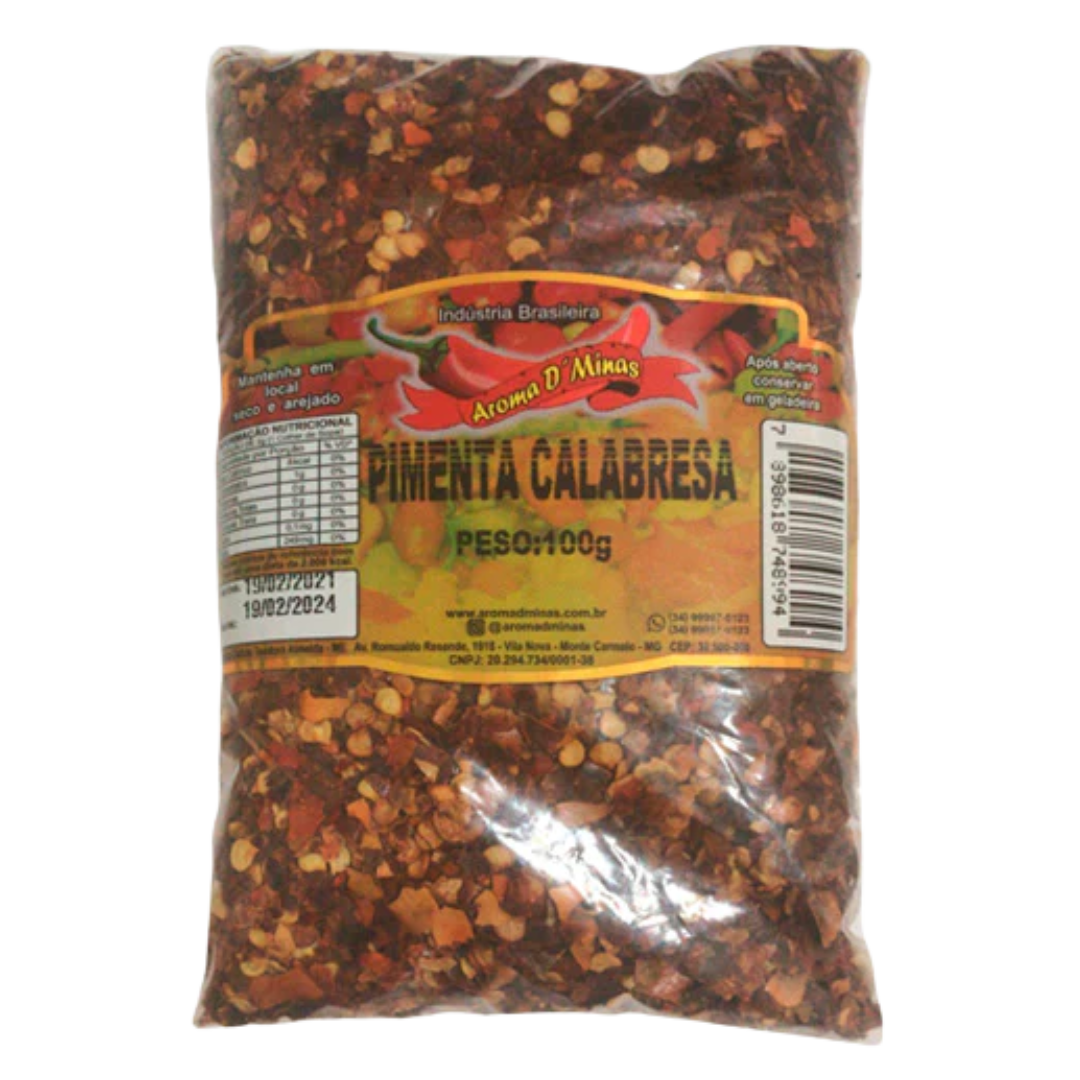 Calabrian Chili Flakes (Pimenta Calabresa Flakes) - AROMA DE MINAS - 100g