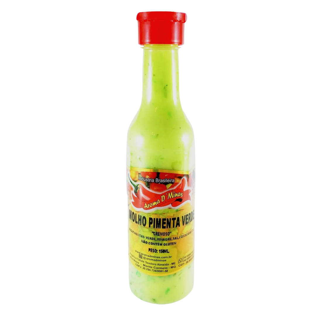 Molho de Pimenta Verde - AROMA DE MINAS - 150ml - Mon Petit Brésil