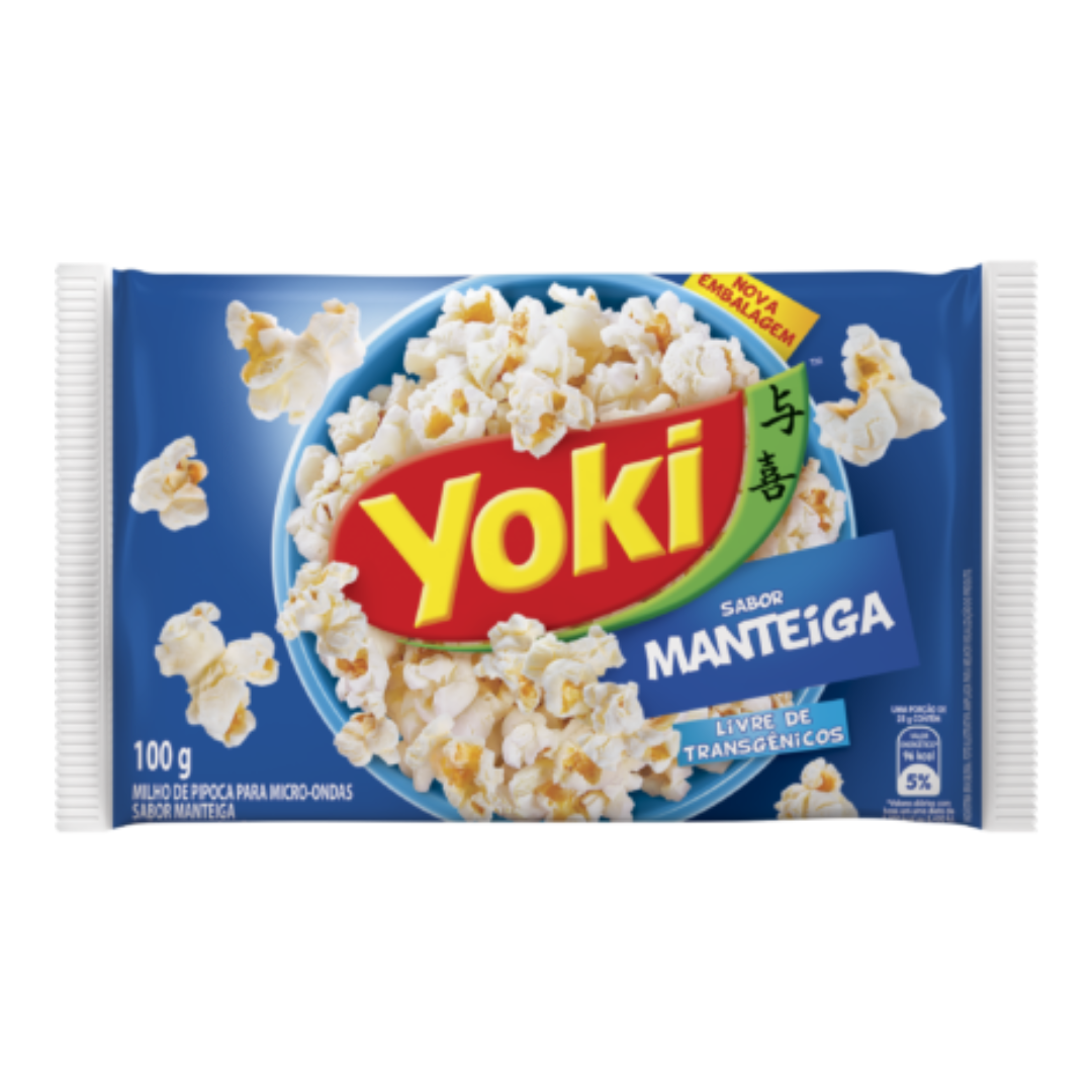 Pipoca para Microondas Sabor Manteiga (Pop-corn micro-ondes) - YOKI - 100g - Mon Petit Brésil
