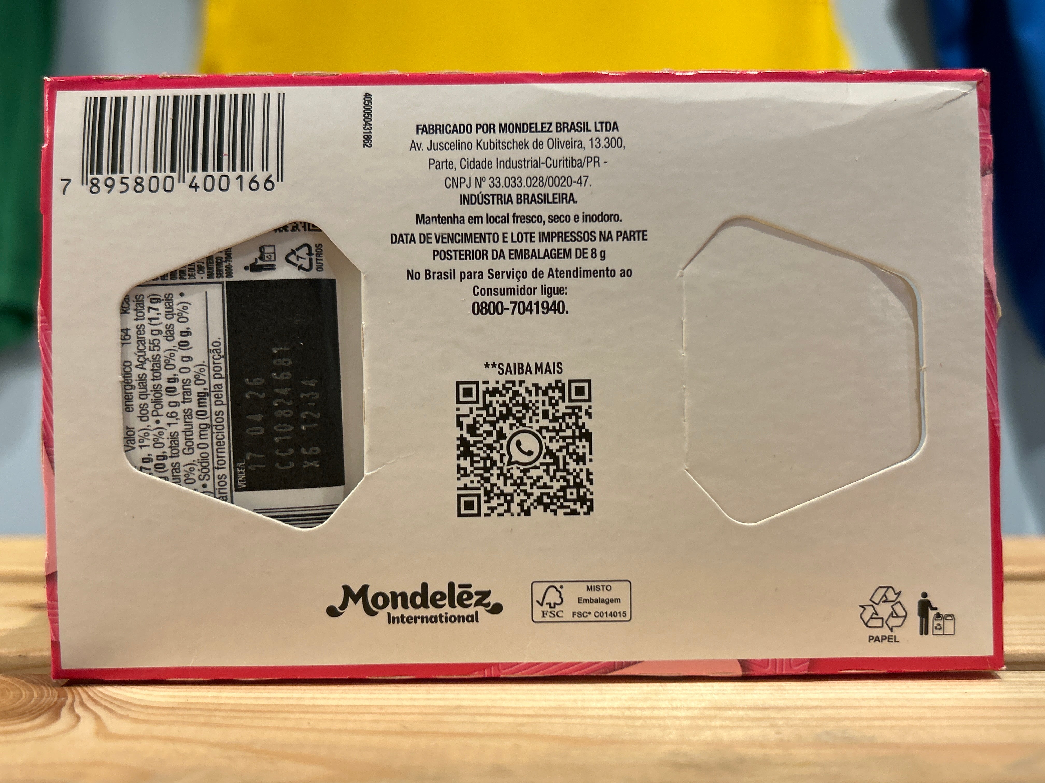 Chiclete Tutti-Fruti - TRIDENT - 8g - unidade