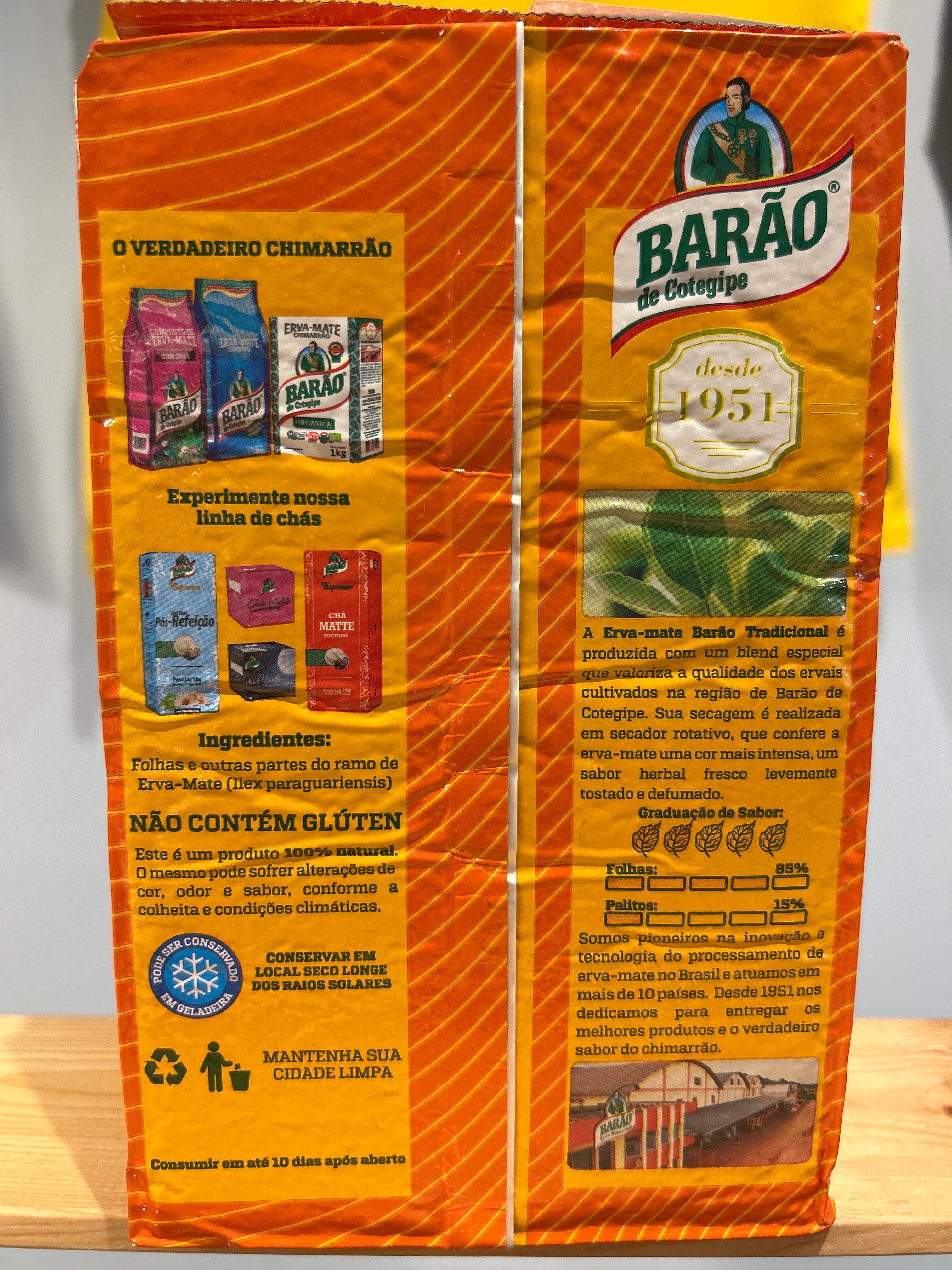 Combo - Yerba Mate Chimarrão (Yerba Maté) - BARÃO - 1kg - Buy 3 units and get 10% discount