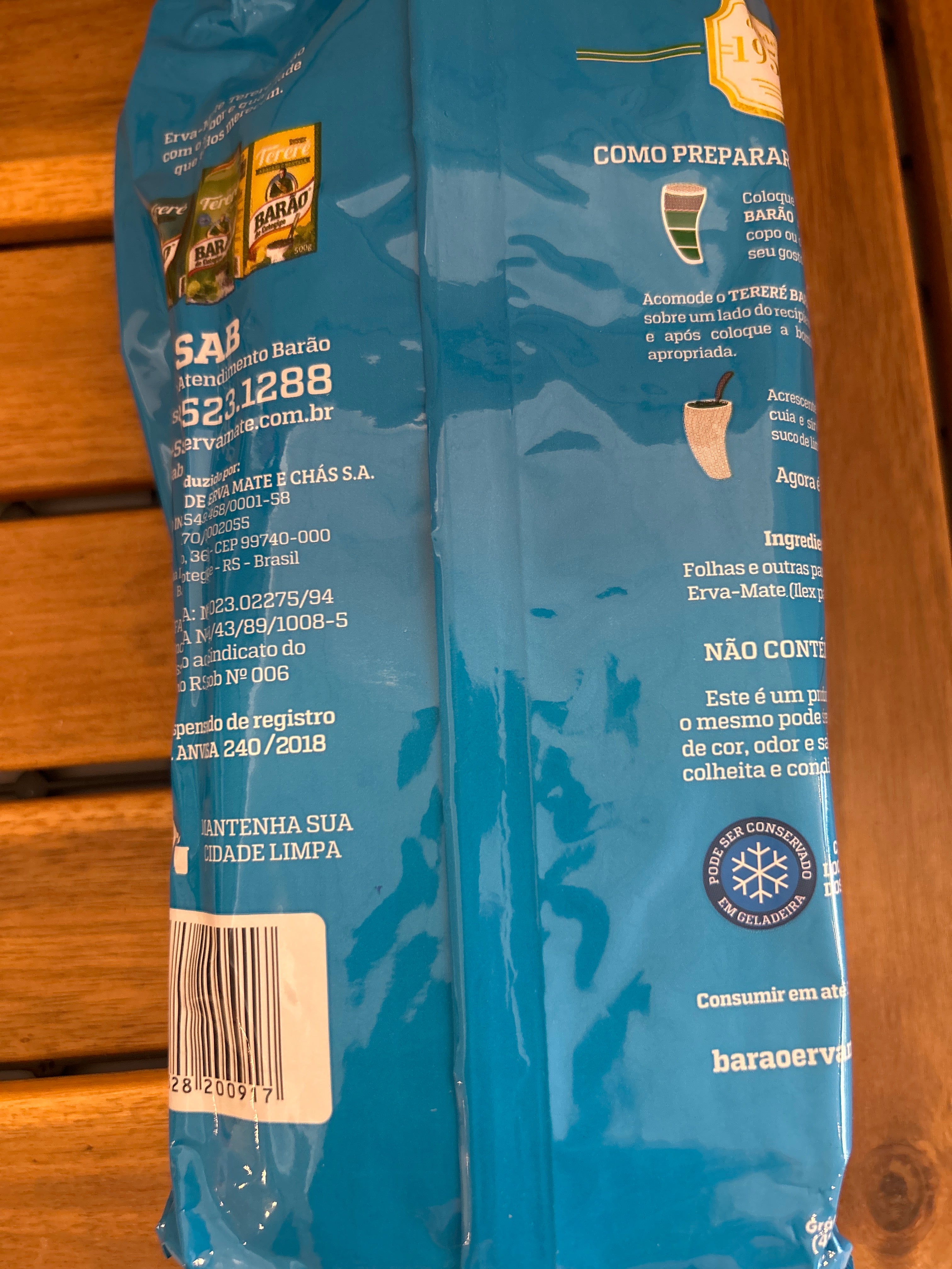 Yerba mate for mate Tereré (Yerba Mate for Tereré) - BARÃO - 500g