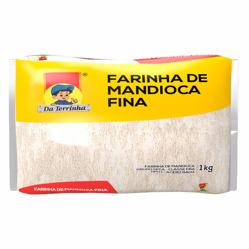 Farina di Manioca fine Cruda (Farinha de Mandioca fina Crua) - DA TERRINHA - 1 kg