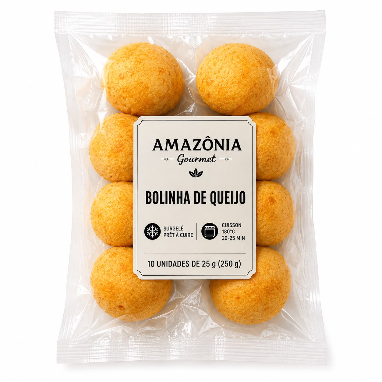 Bouchées au fromage (Bolinha de Queijo) – frites et surgelées – 10 unités de 25 g (250 g)