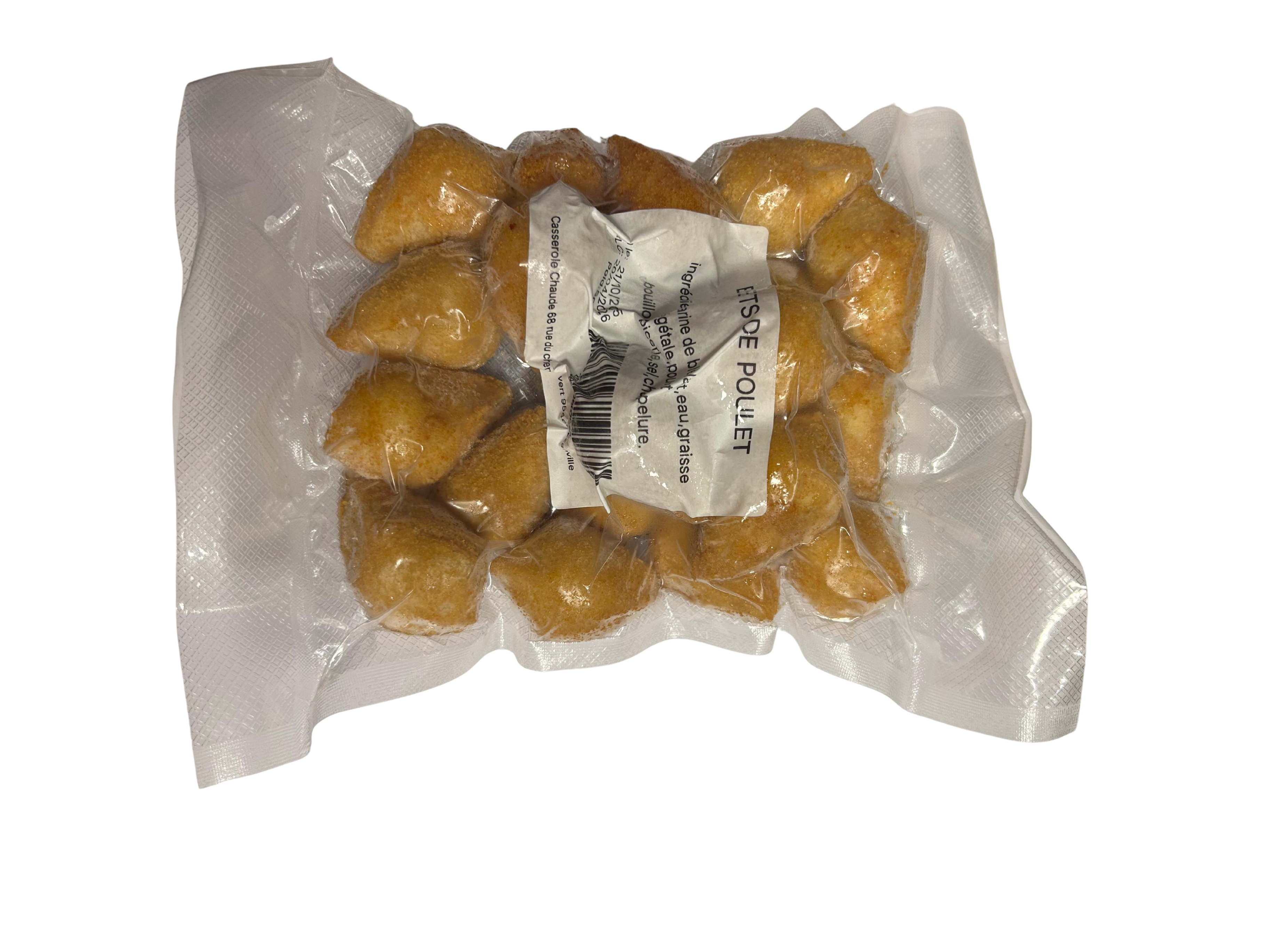 Beignets dorés au poulet effiloché (Coxinha de Frango) – frits et surgelés – Paquet moyen – 20 unités de 25 g (500 g)