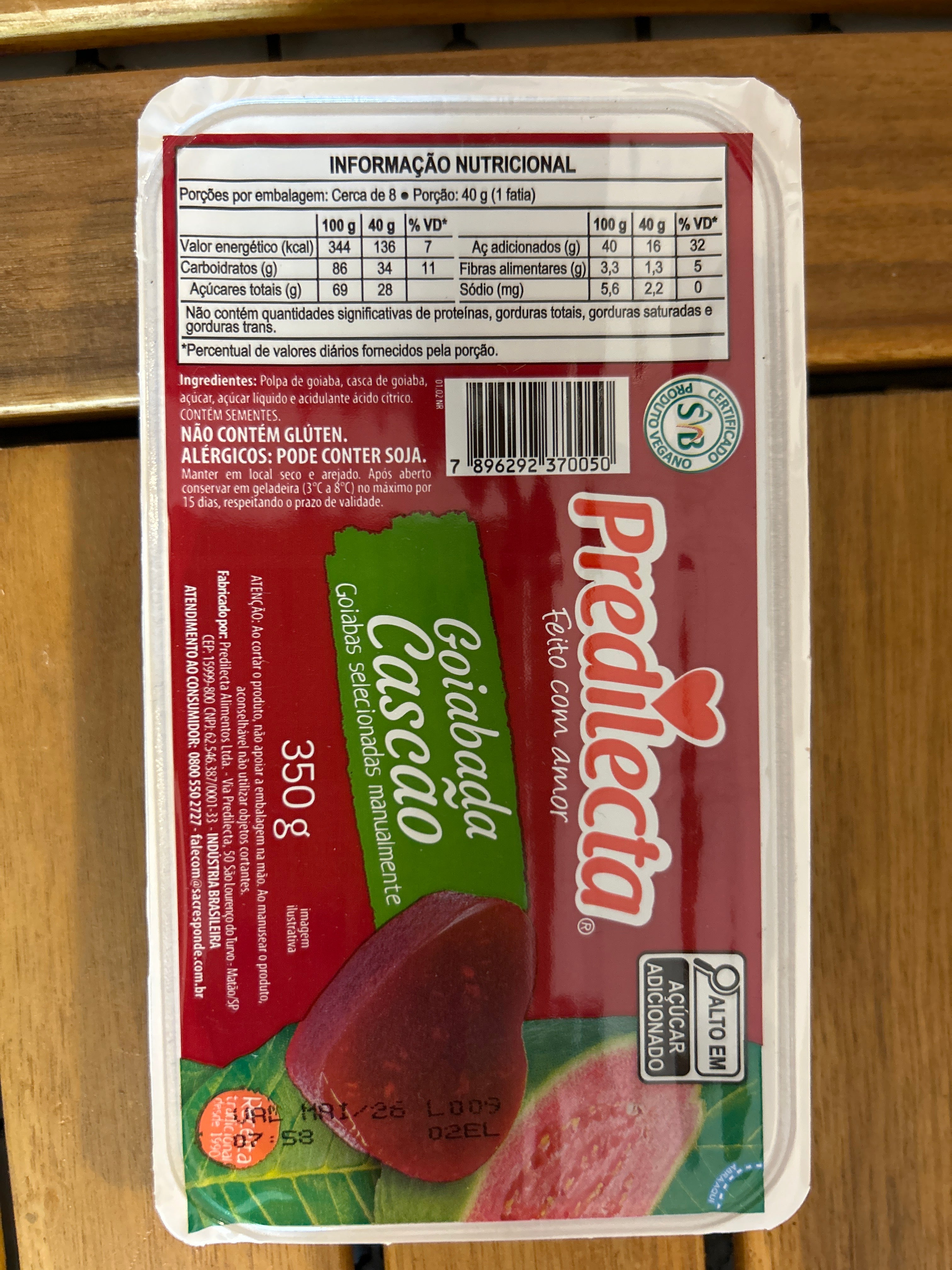 Guava Fruit Paste (Goiabada Cascão) - PREDILECTA - 350g