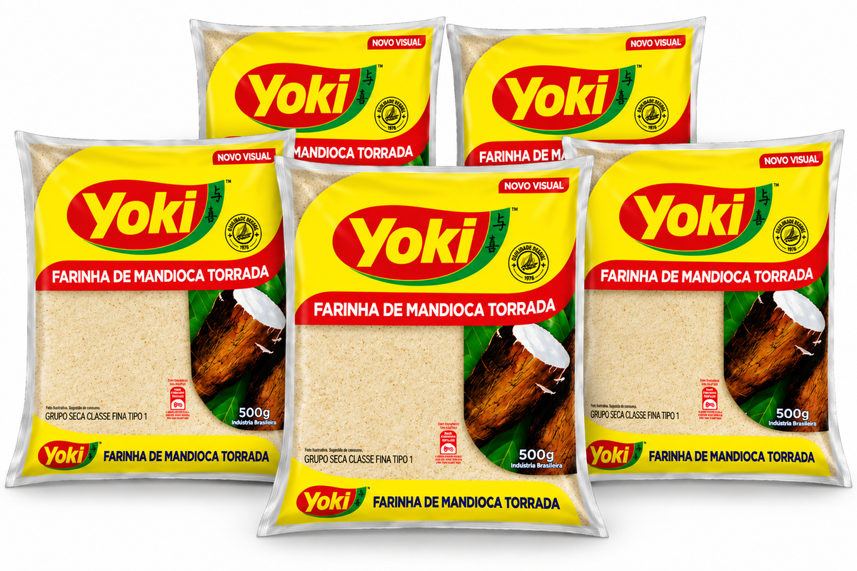 Lot - Farine de manioc grillée (Farinha de mandioca torrada) - YOKI - 500g - 5 unités