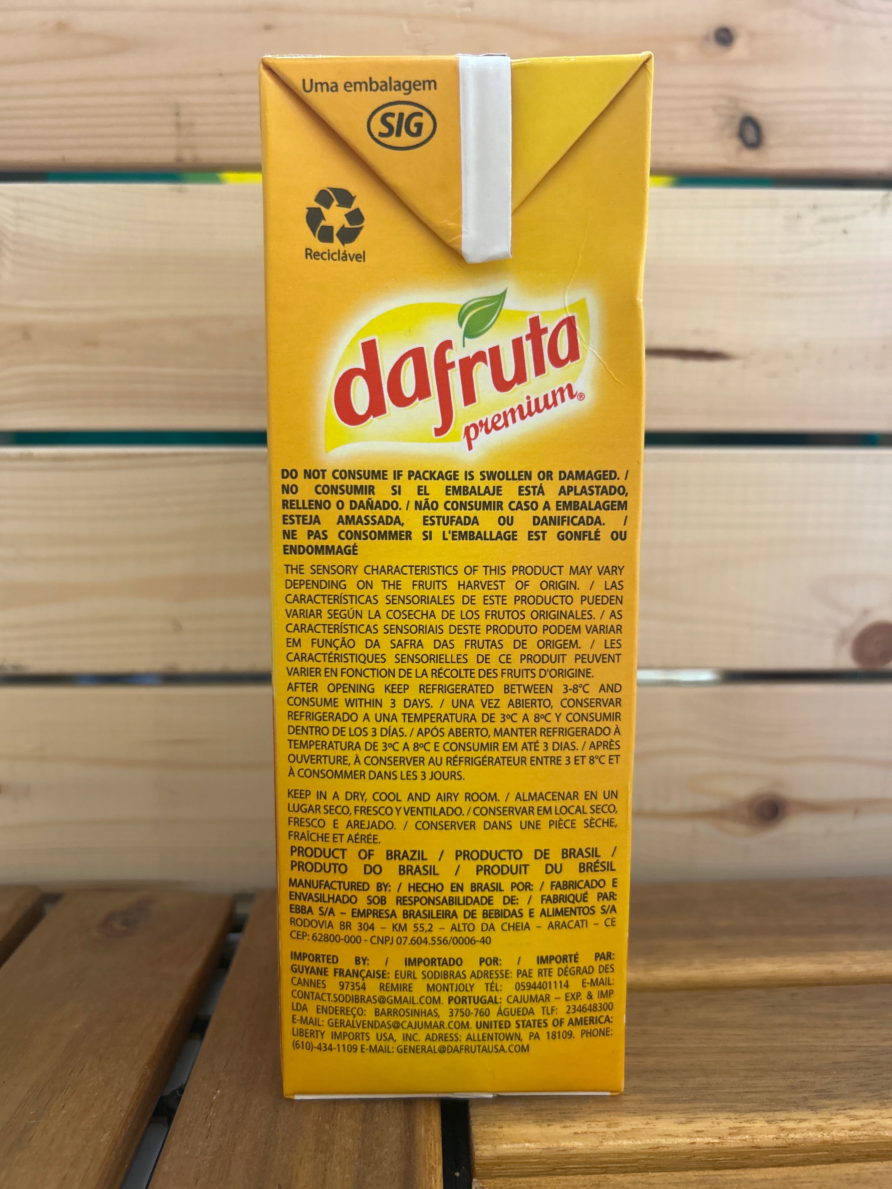 Jus de fruits déjà prêt (fruit de cajou) Suco de Caju Pronto - DAFRUTA - 1L