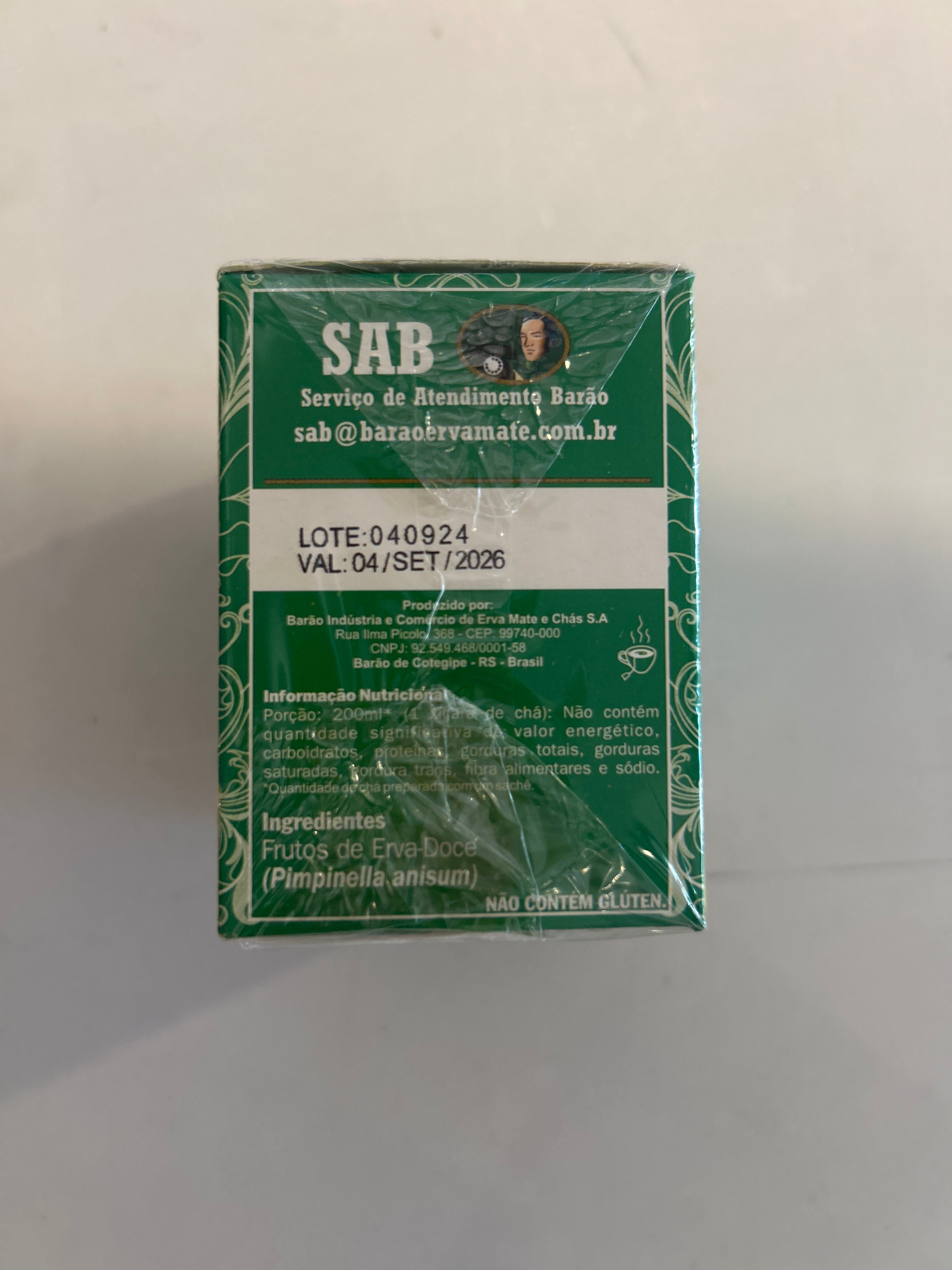 Combo - Fennel Tea - BARÃO - Contains 10 tea bags - Buy 3 units and get 10% off