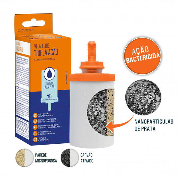 Triple Action Clay Filter (Triple Action Clay Filter Candle) - ELITE - unit