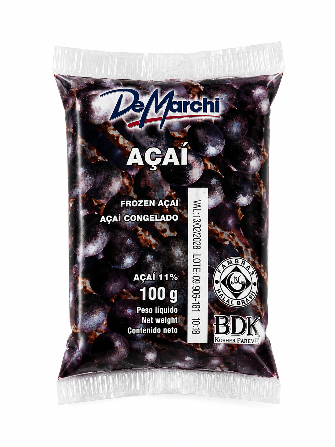 Açaï Surgelé (Açaí Congelado) - DEMARCHI - 100g