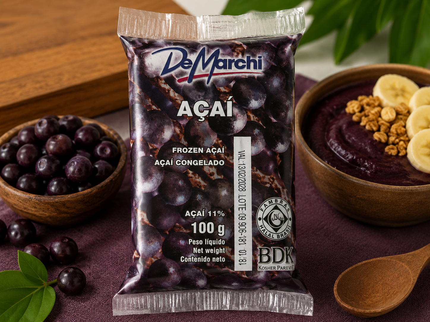 Açaï Surgelé (Açaí Congelado) - DEMARCHI - 100g