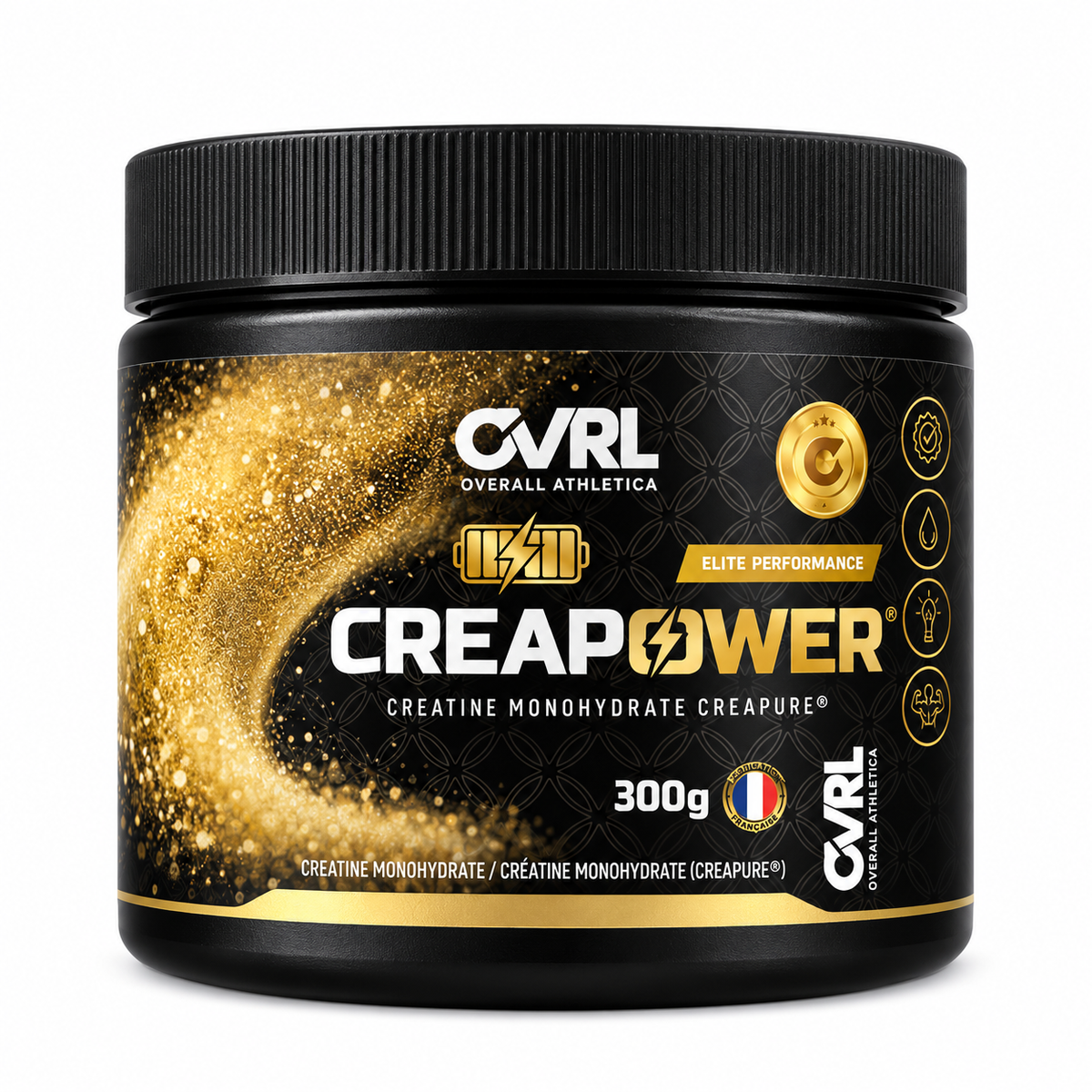 CreaPower – Créatine Monohydrate Creapure® (Creatina Monohidratada Creapure®) – OVRL – 300 g