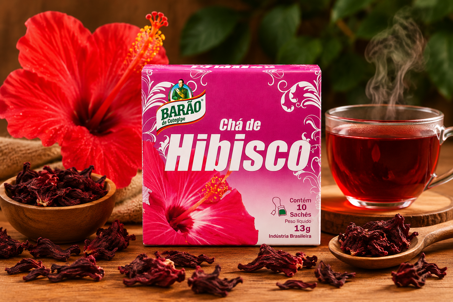 Thé d’Hibiscus (Chá de Hibisco) - BARÃO DE COTEGIPE - 13g