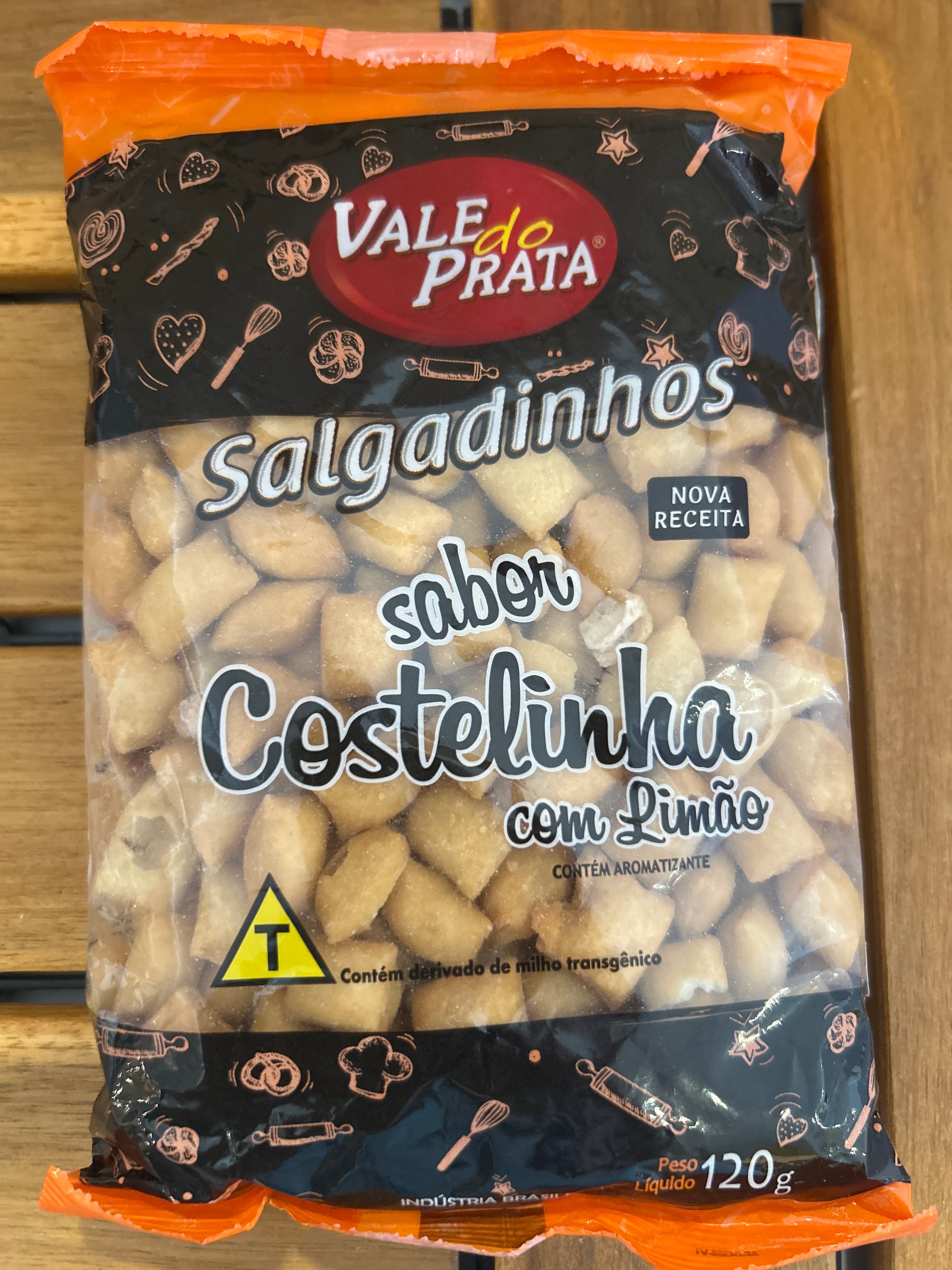 Snack saveur Côtelette (Salgadinho sabor Costelinha) - VALE DO PRATA - 120g - Promoção