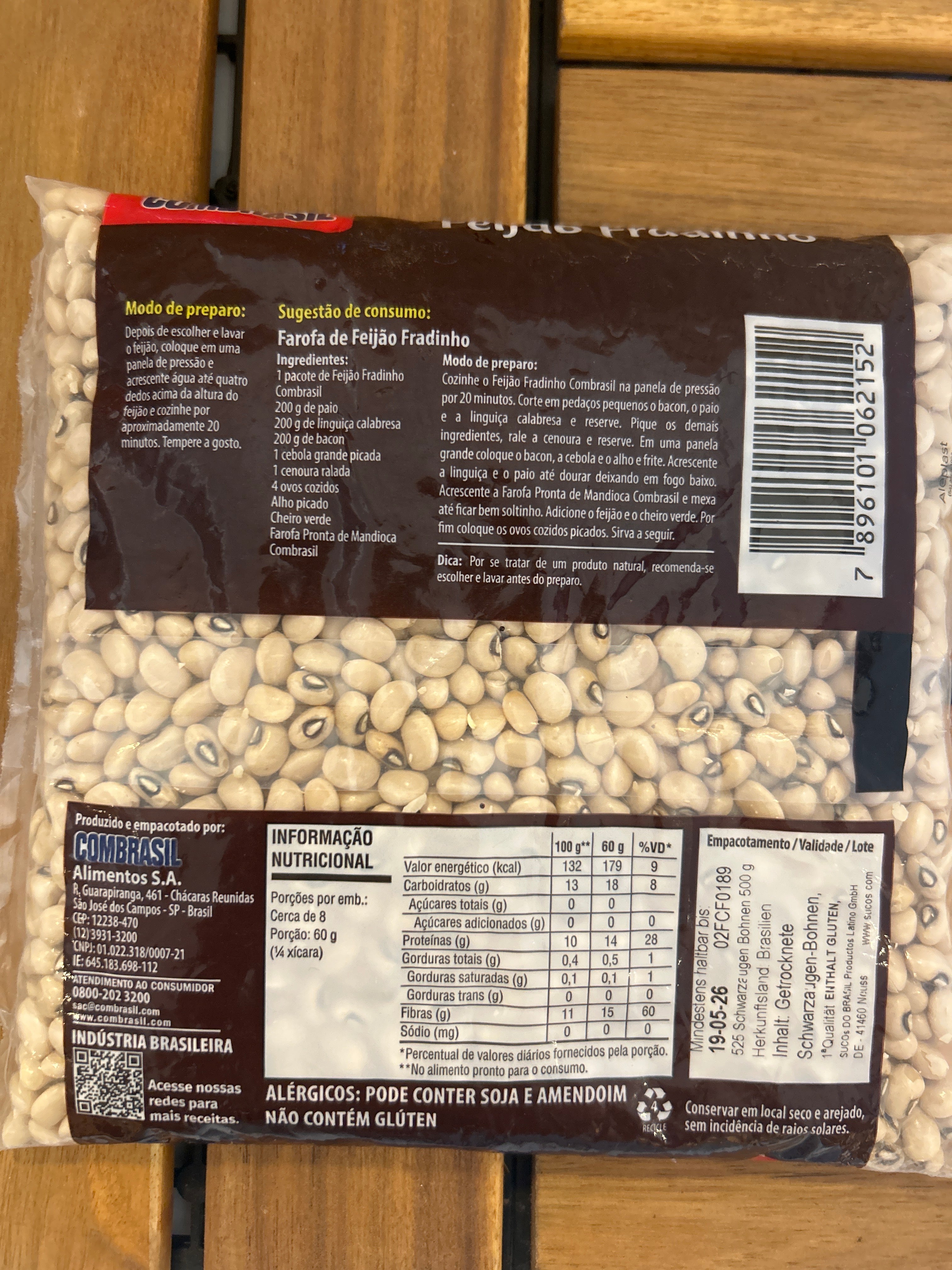 Fagioli a occhio nero (Feijão Fradinho - Feijão de Corda) - COMBRASIL - 500g