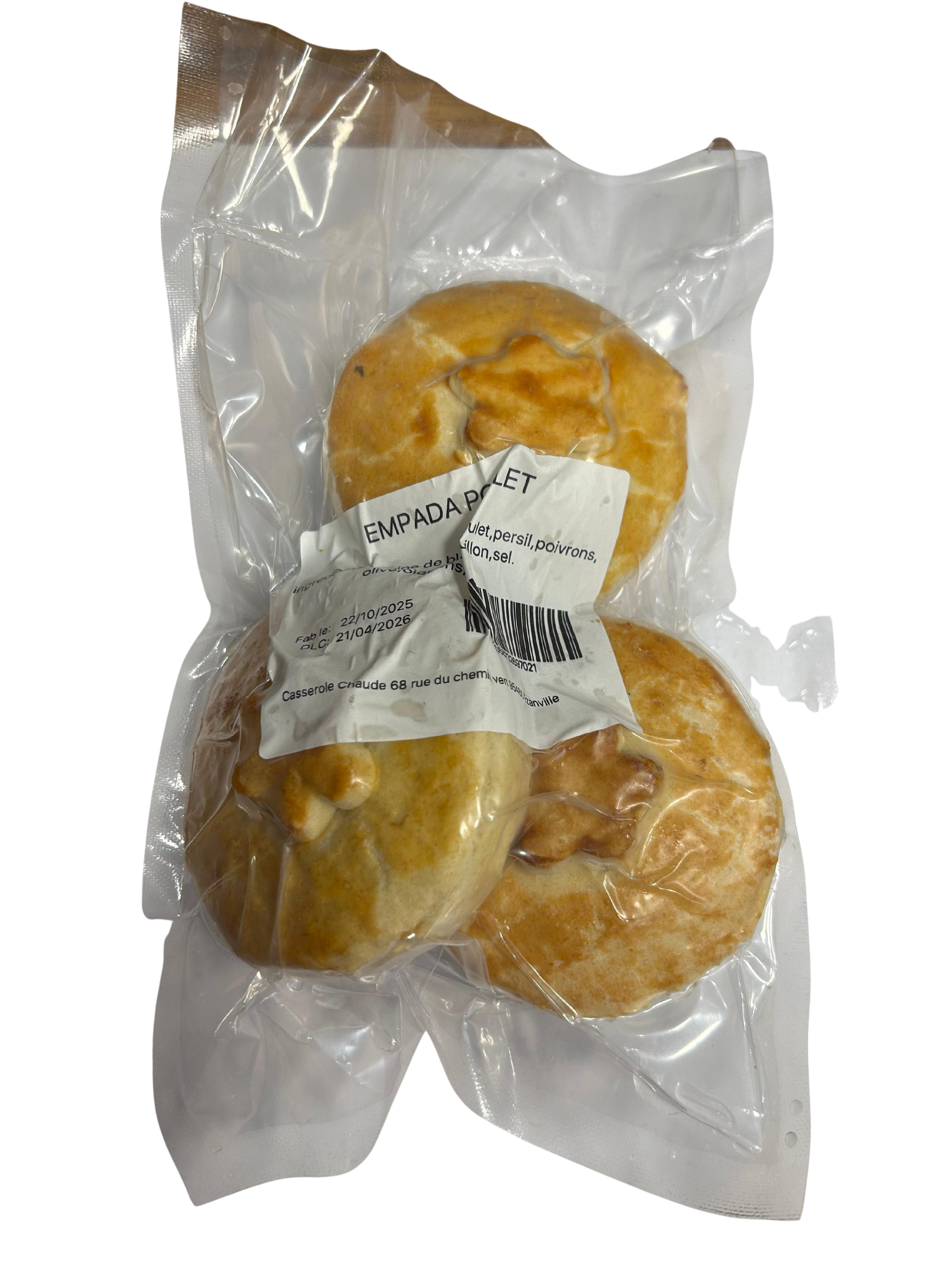 Tourtes au poulet (Empada de frango) – Grande Taille – 3 unités de 200 g (600 g)