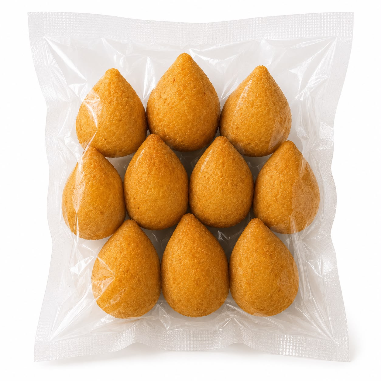 Golden shredded chicken fritters (Chicken drumstick) – fried and frozen – Small pack – 10 units of 25 g (250 g)