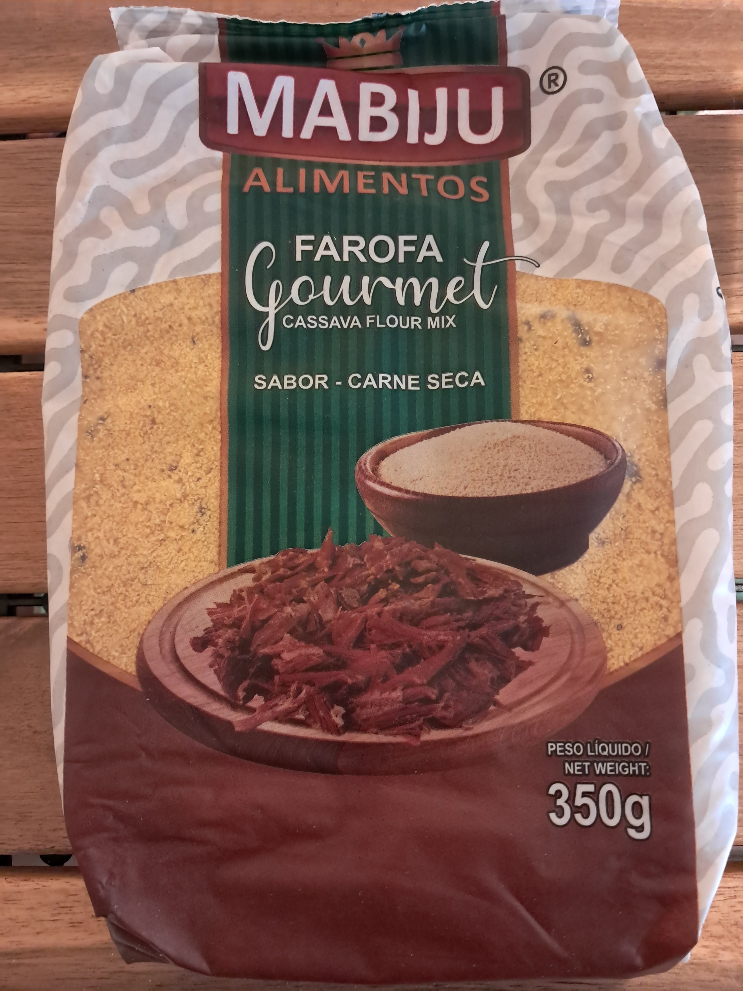 Farina di manioca con sapore di carne secca (Farofa Pronta di Mandioca Carne Seca Gourmet) - MABIJU - 350g