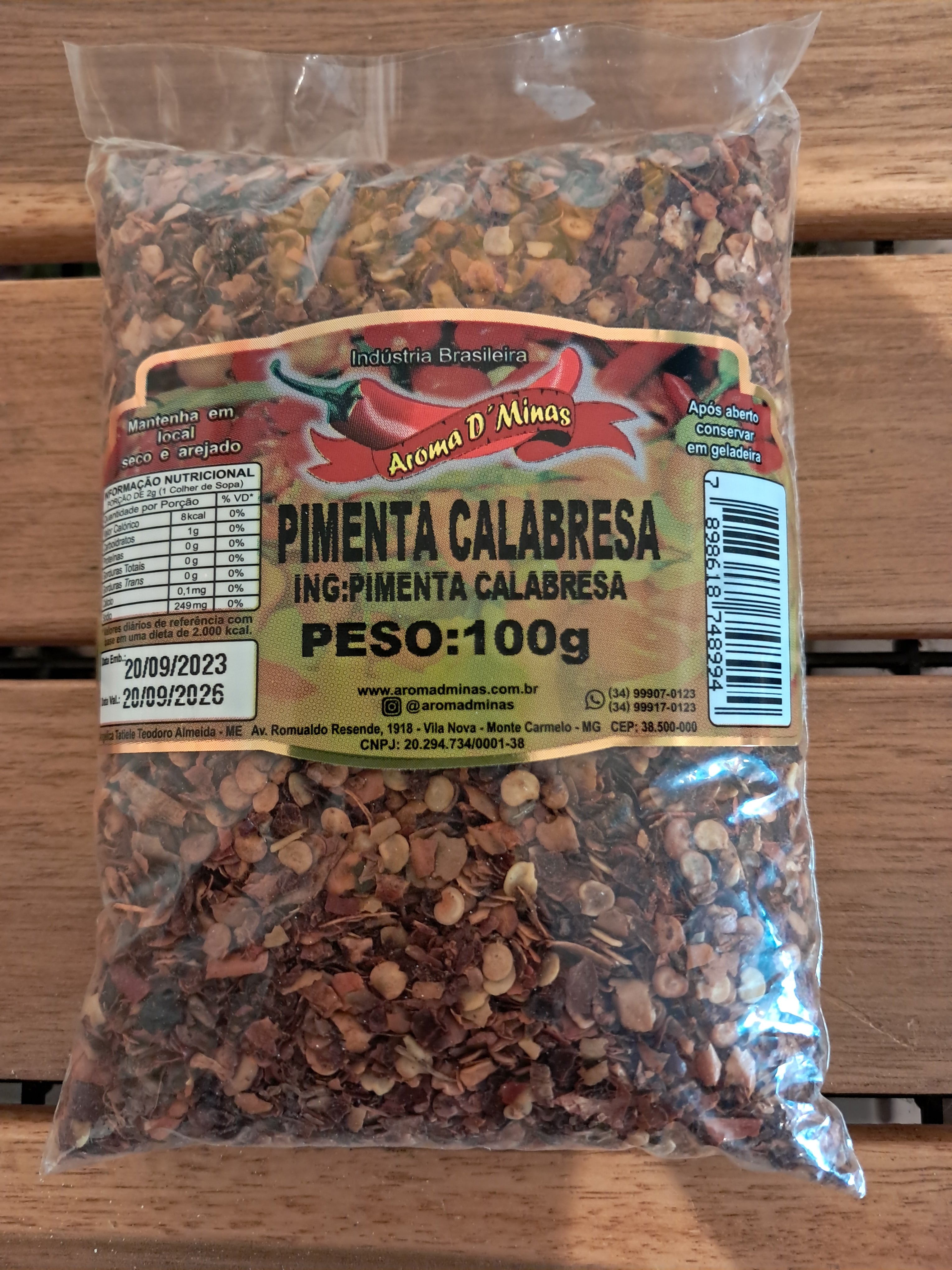 Fiocchi di peperoncino Calabrese (Pimenta Calabresa in Fiocchi) - AROMA DI MINAS - 100g