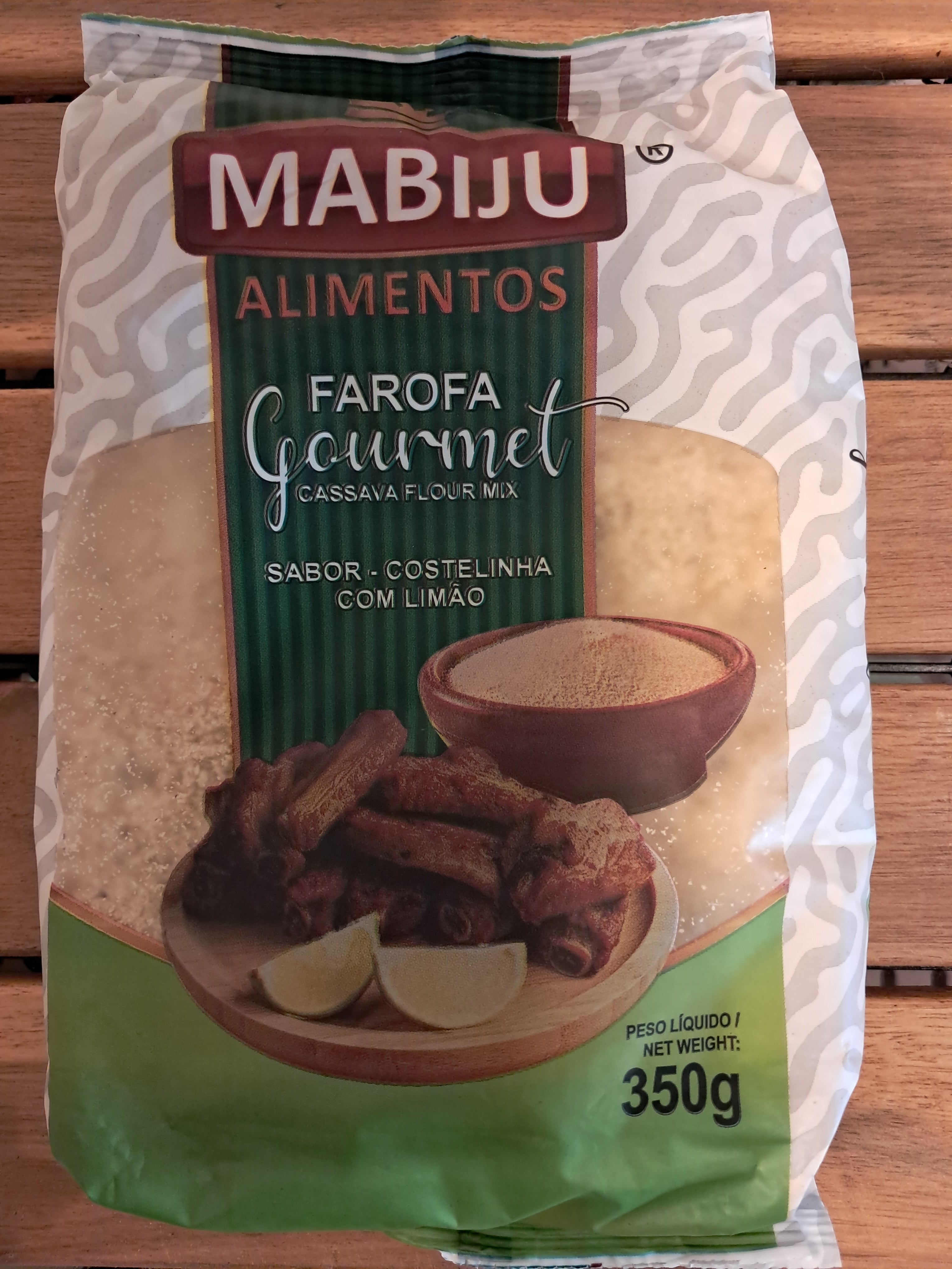 Farofa di Manioca al Limone Gourmet Pronta all'Uso (Farofa Pronta di Mandioca Costelinha con Limone Gourmet) - MABIJU - 350g