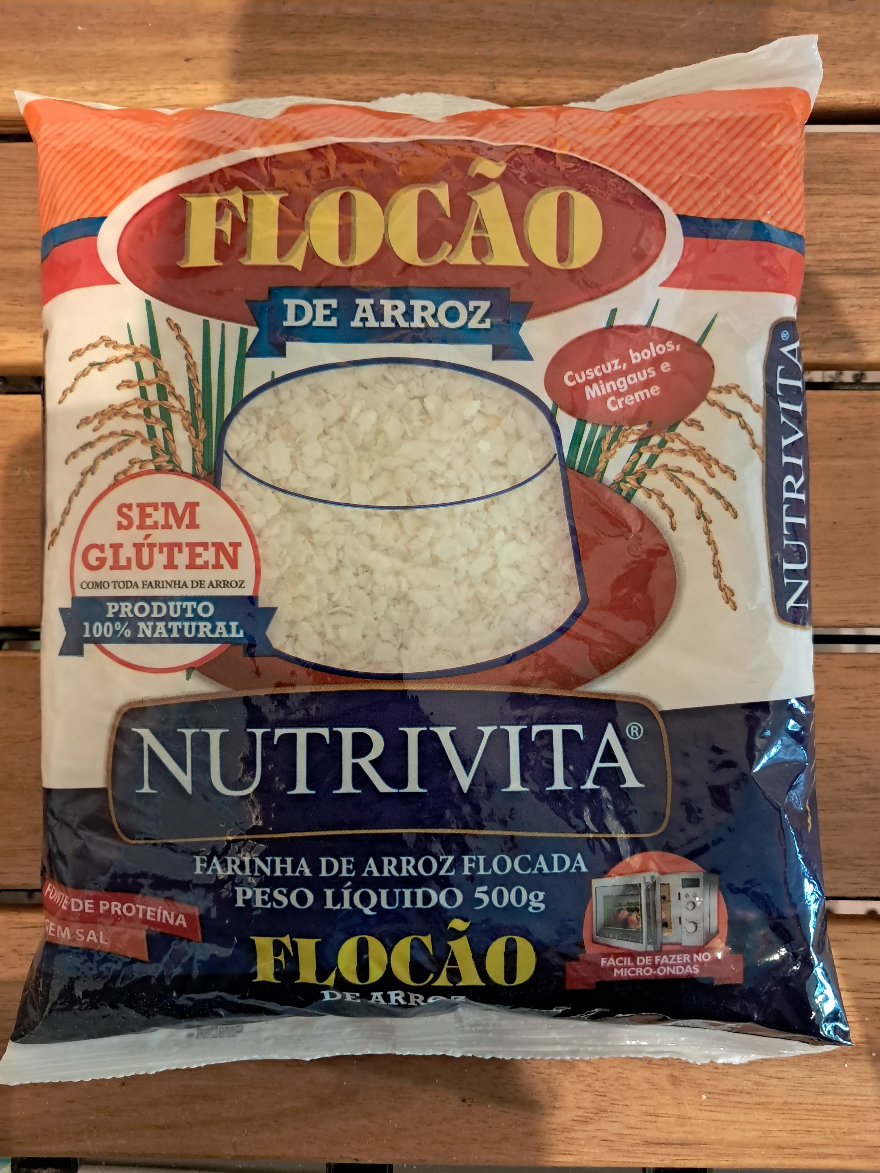 Fiocchi di riso (Flocão de Arroz) - NUTRIVITA - 500g
