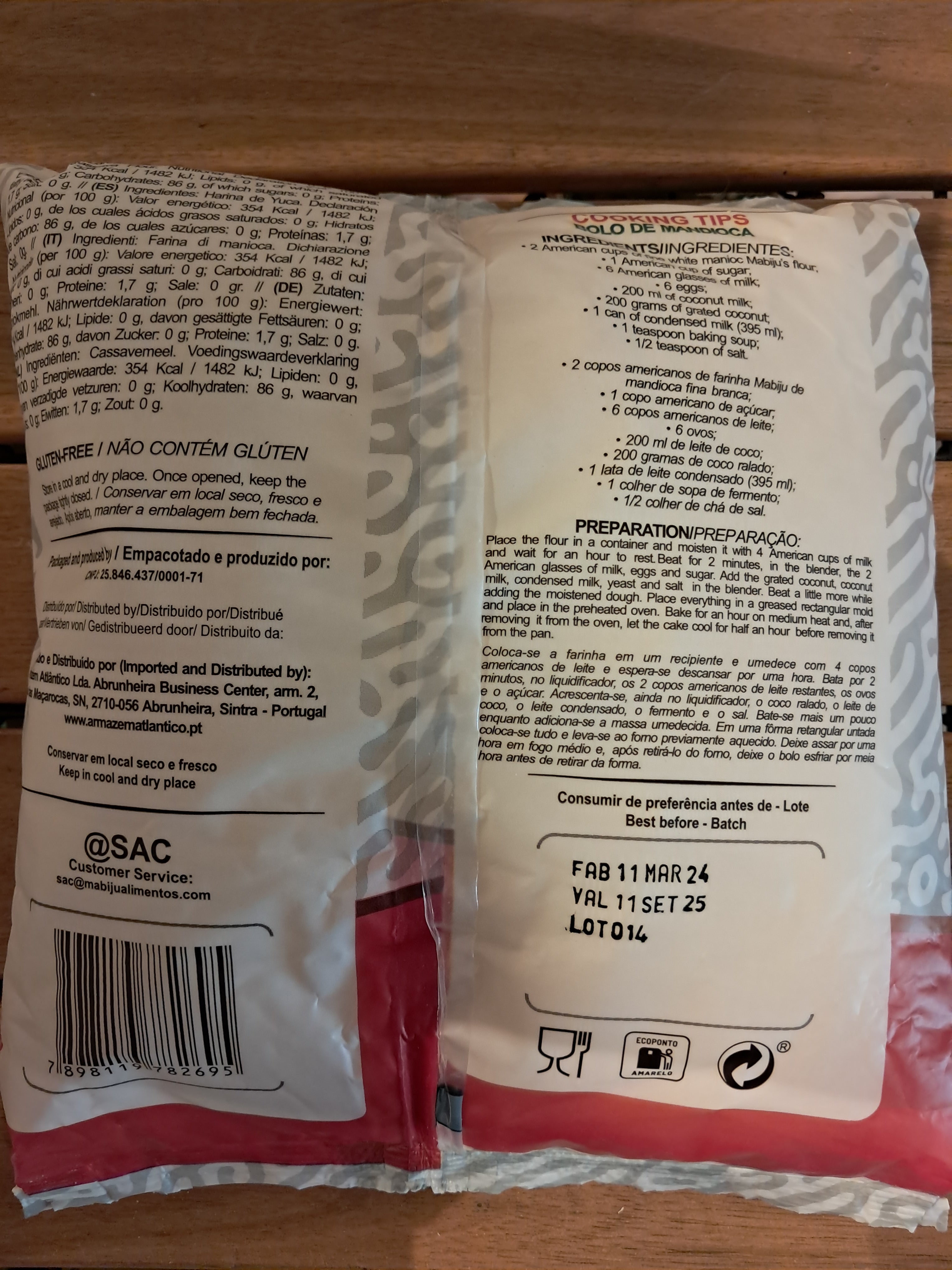Farina di Manioca Bianca (Farinha de Mandioca Branca) - MABIJU - 500g