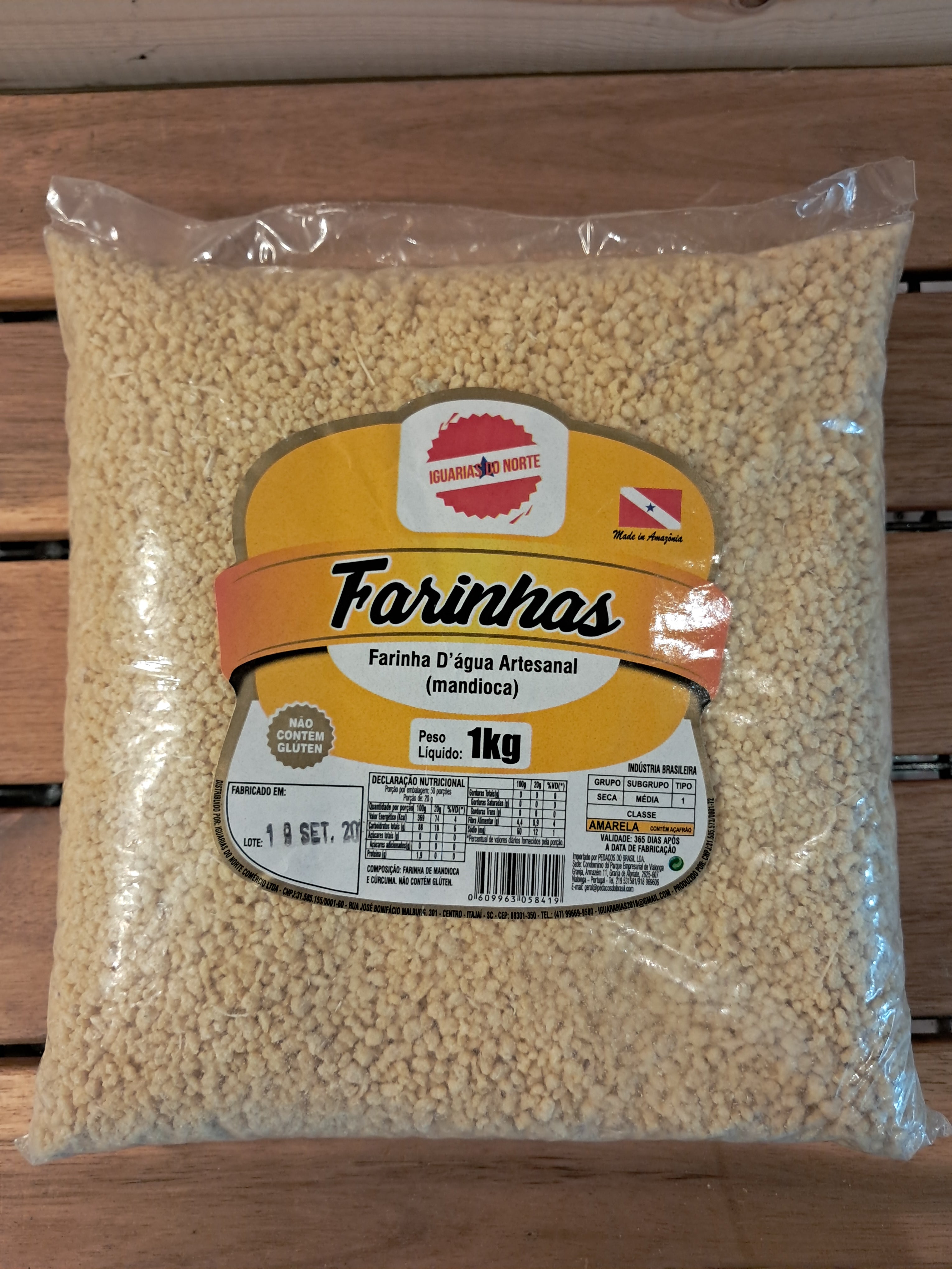 Farina d'Acqua Gialla Spessa (Farinha D’Água Amarela Grossa - Farinha de Puba) - IGUARIAS DO NORTE - 1kg