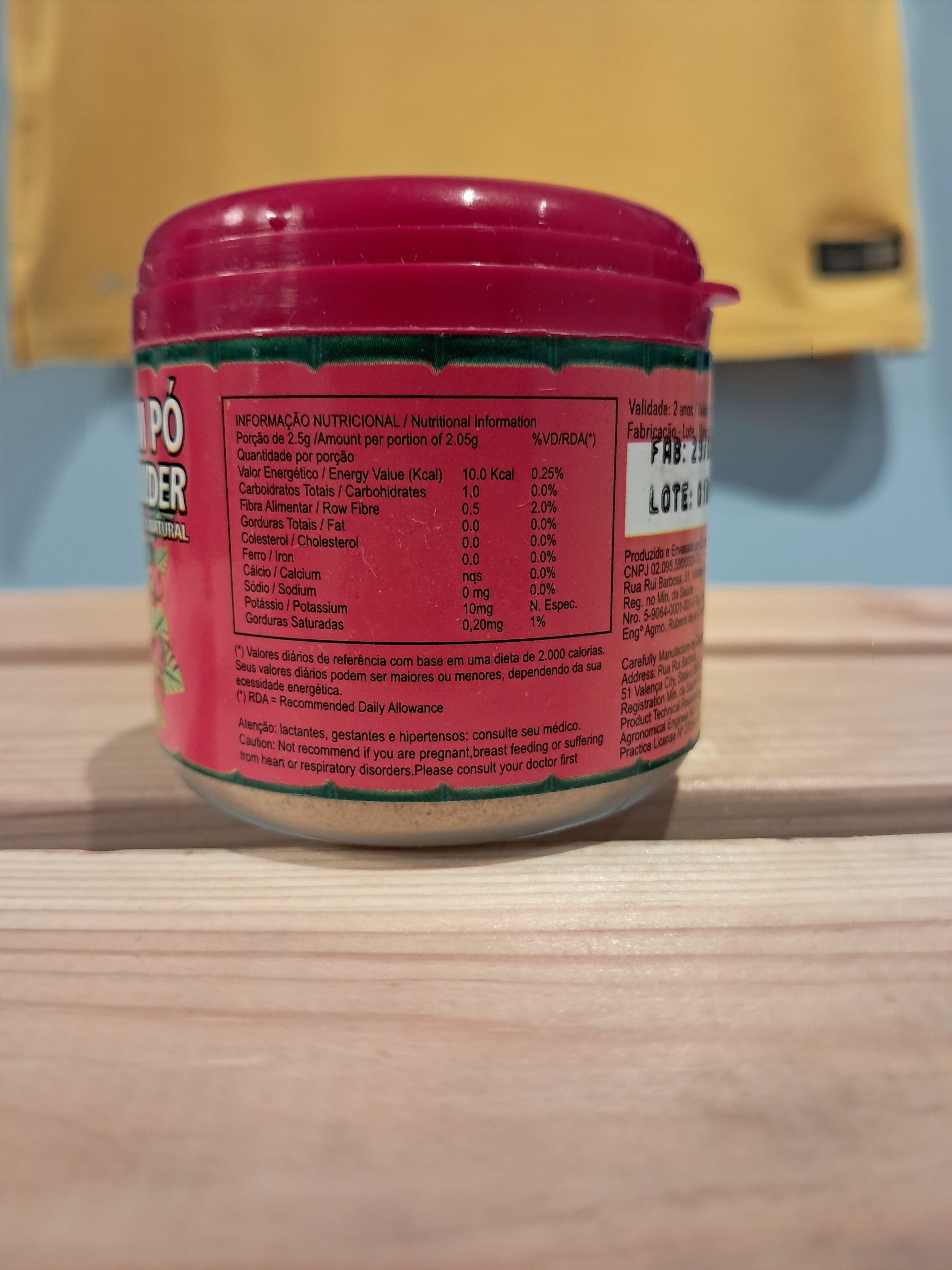 Guarana powder (Guaraná em pó) GUARANA - 50g