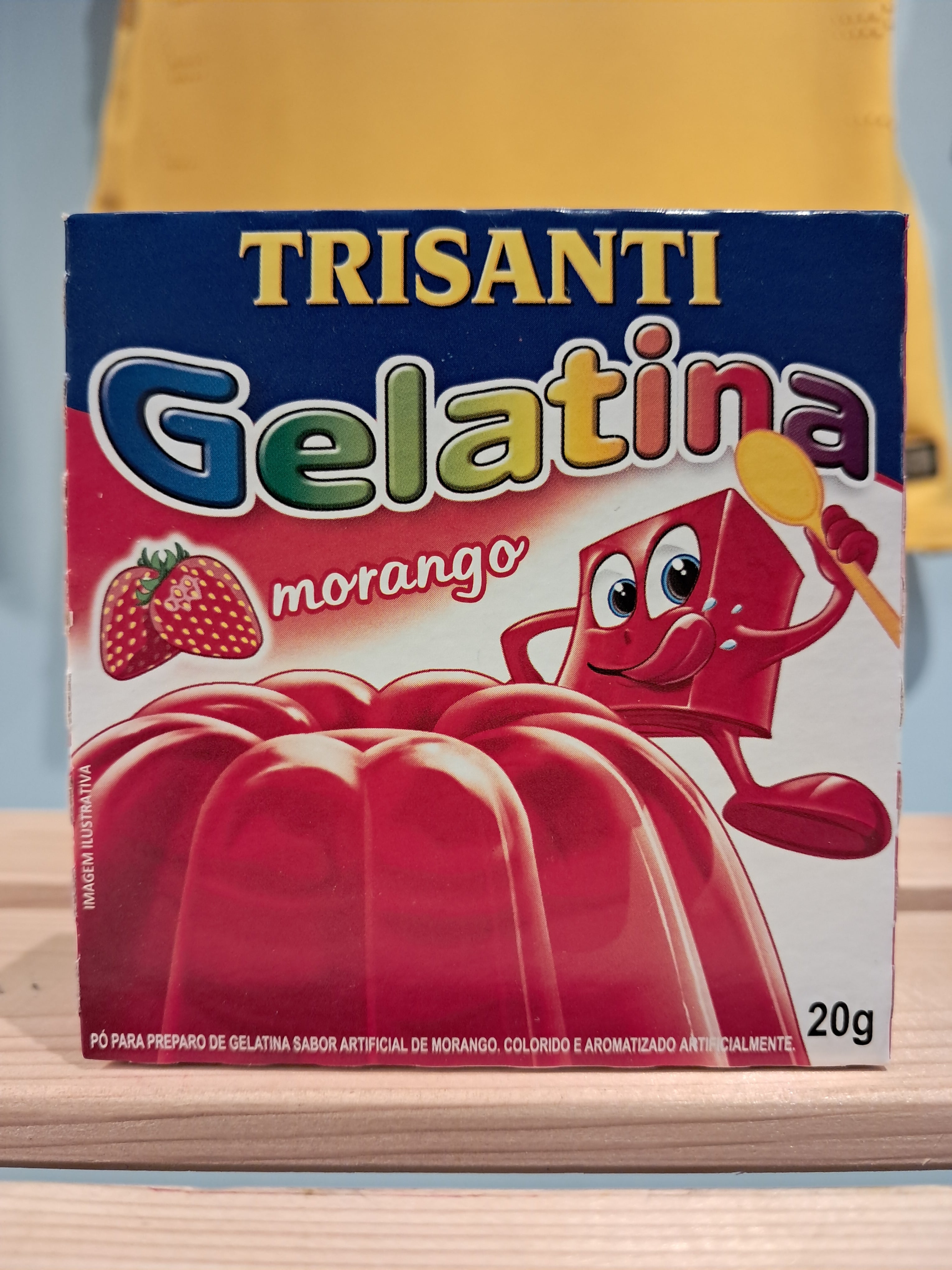 Gélatine en Poudre Saveur Fraise (Gelatina em Pó Morango)- TRISANTI - 20g