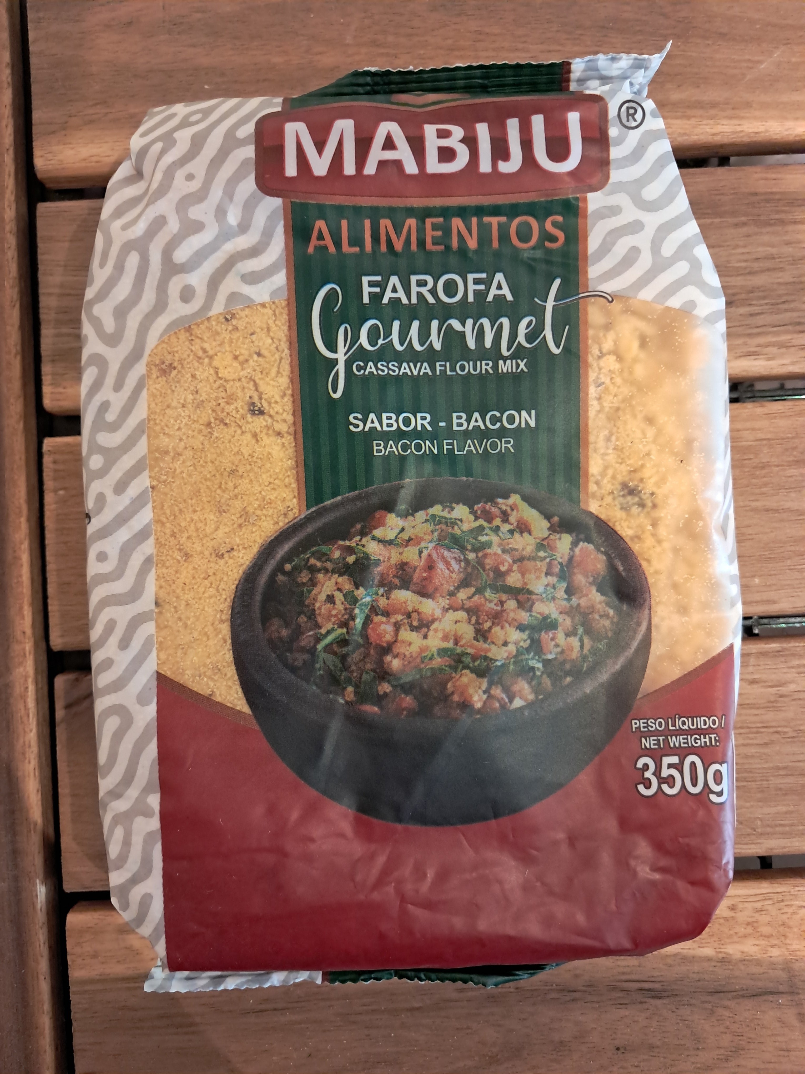 Farofa di Manioca con Bacon Gourmet Pronta all'Uso (Farofa Pronta di Mandioca Bacon Gourmet) - MABIJU - 350g