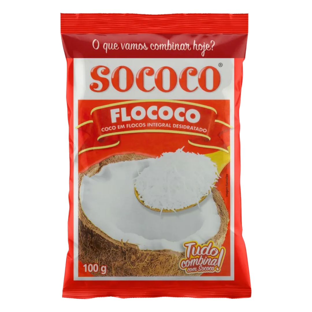Shredded Coconut Flakes (Flaked Grated Coconut) - SOCOCO - 100g - Promotion